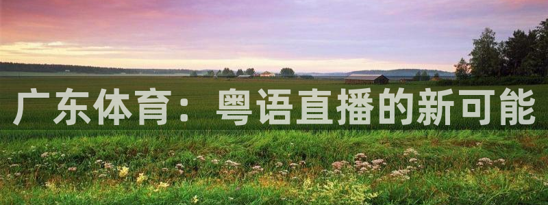 黑白直播nba火箭：广东体育：粤语直播的新可能